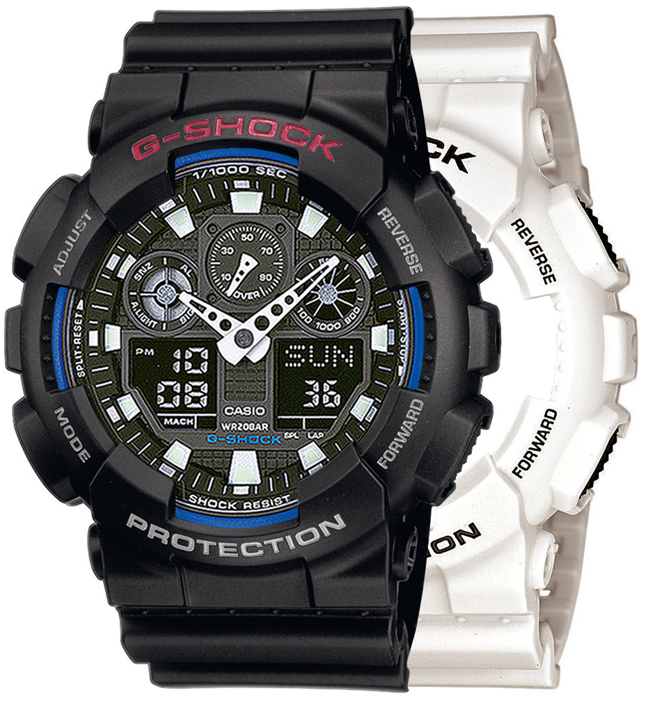 G-SHOCK SET GA-100B-7AER + BEZEL 10378531 + PASEK 10536683