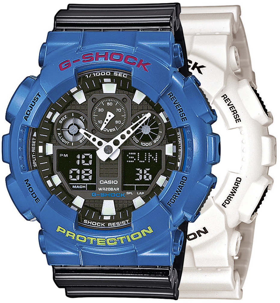 G-SHOCK SET GA-100B-7AER + BEZEL 10388974 + PASEK 10378391