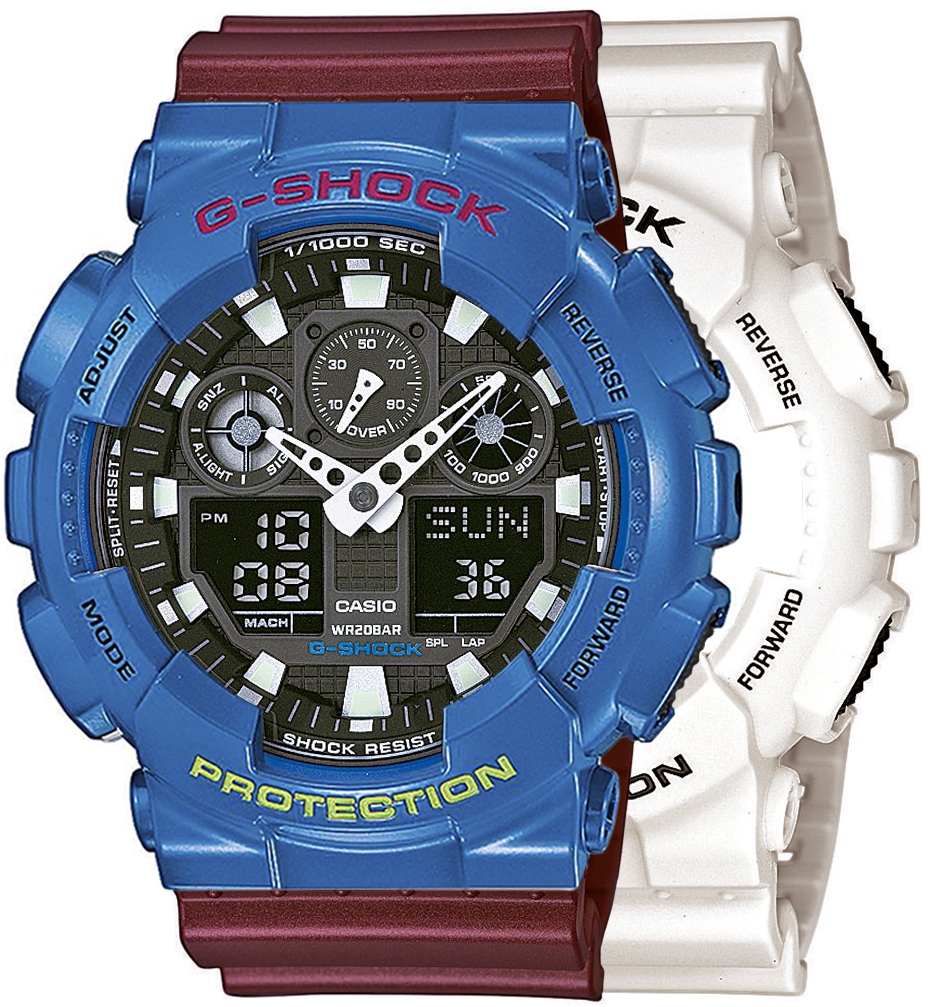 G-SHOCK SET GA-100B-7AER + BEZEL 10388974 + PASEK 10477355