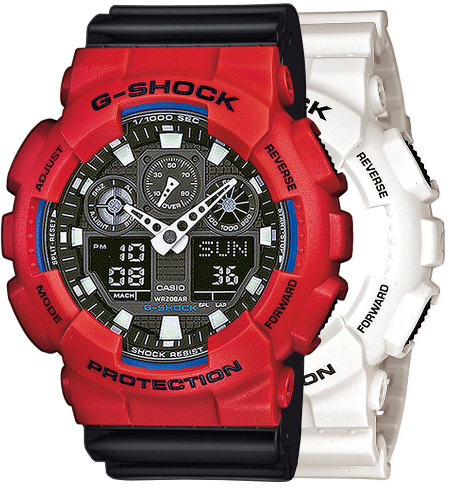 G-SHOCK SET GA-100B-7AER + BEZEL 10395289 + PASEK 10347688