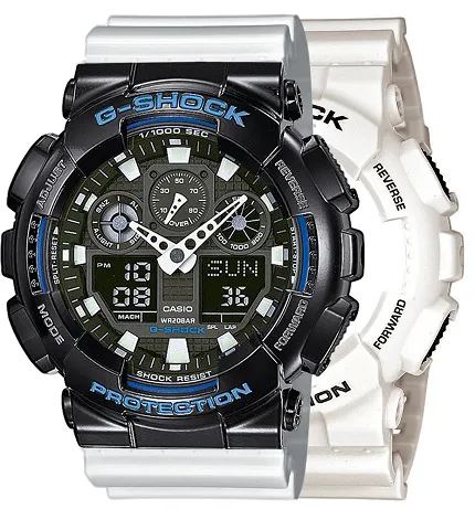 Casio SET GA-100B-7AER + BEZEL 10407691 + PASEK 10347710 - zdjęcie 1
