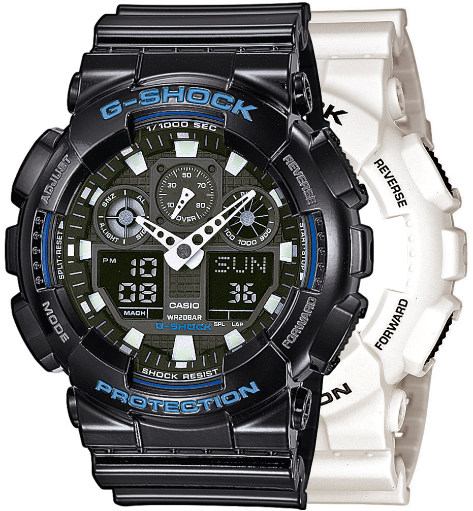  Casio G-SHOCK SET GA-100B-7AER + BEZEL 10407691 + PASEK 10378391 