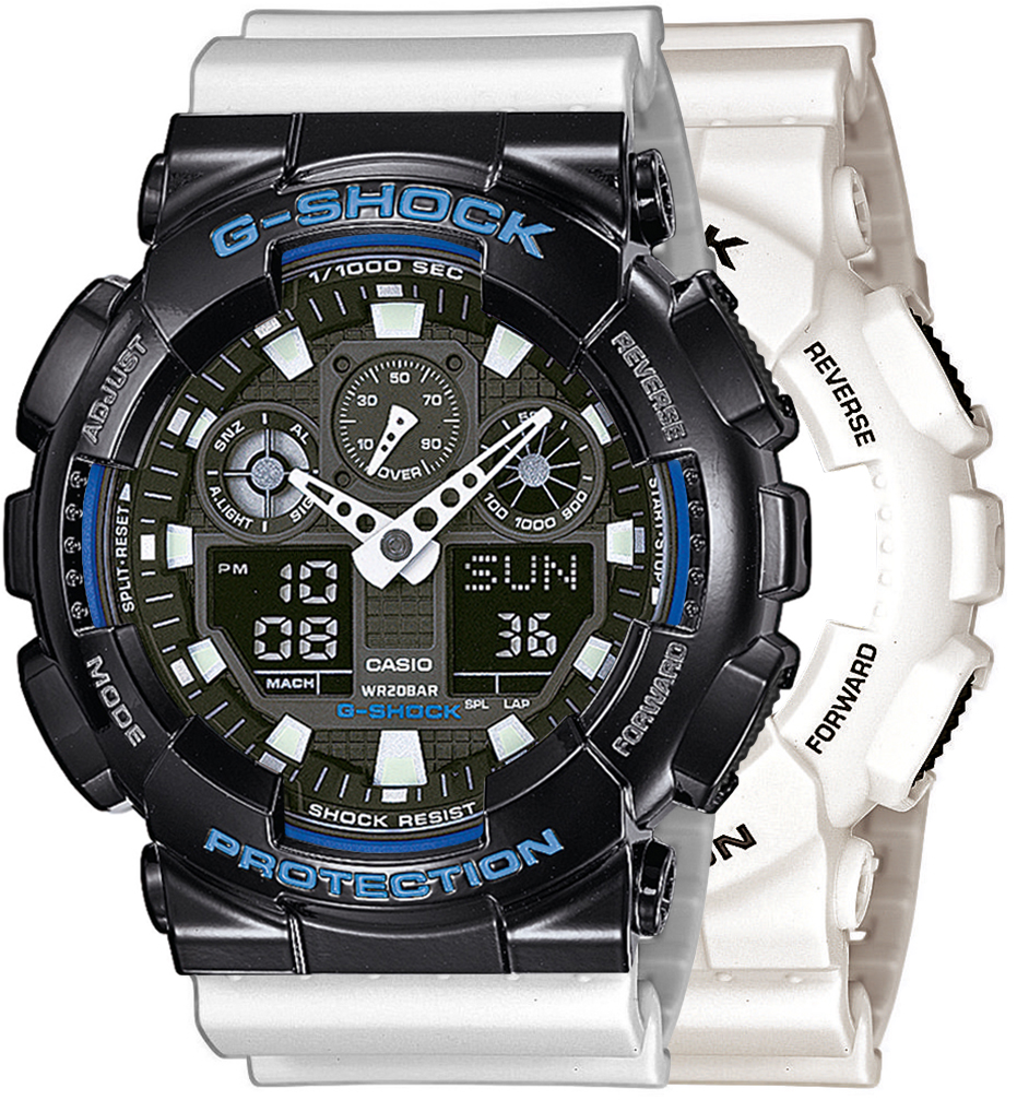 G-SHOCK SET GA-100B-7AER + BEZEL 10407691 + PASEK 10430571