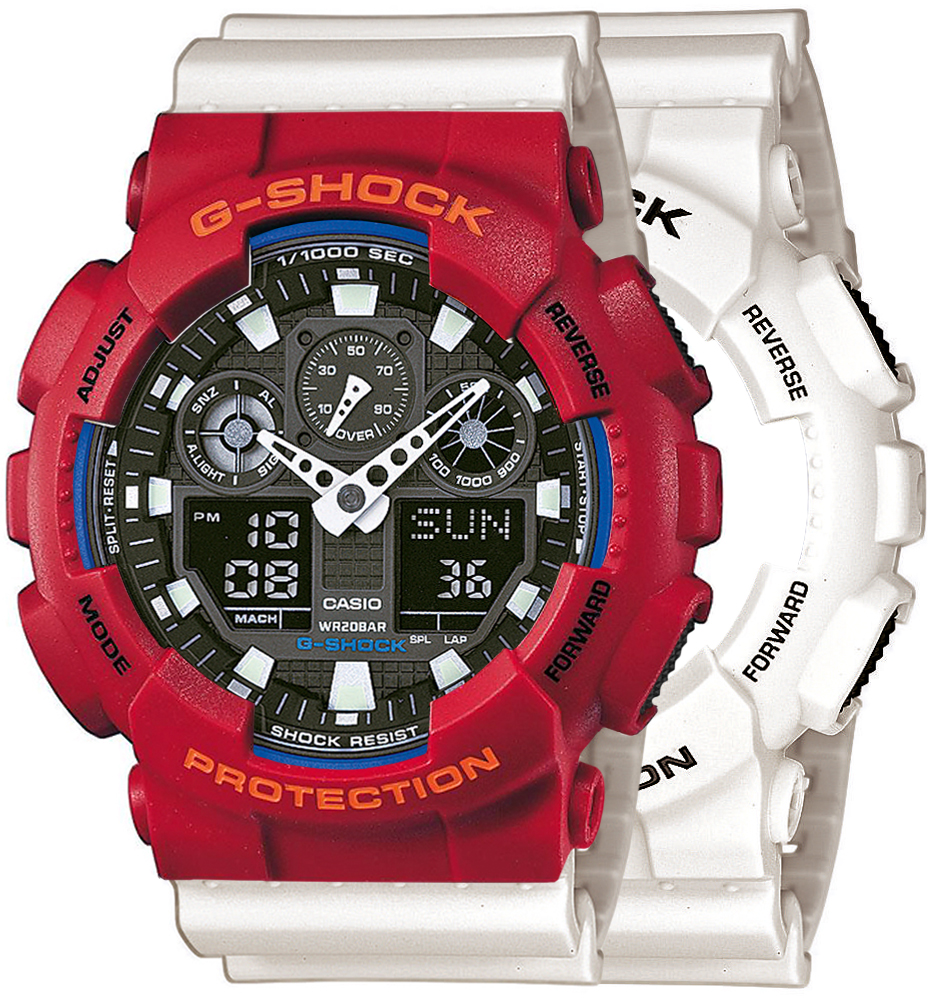 G-SHOCK SET GA-100B-7AER + BEZEL 10441433 + PASEK 10395227