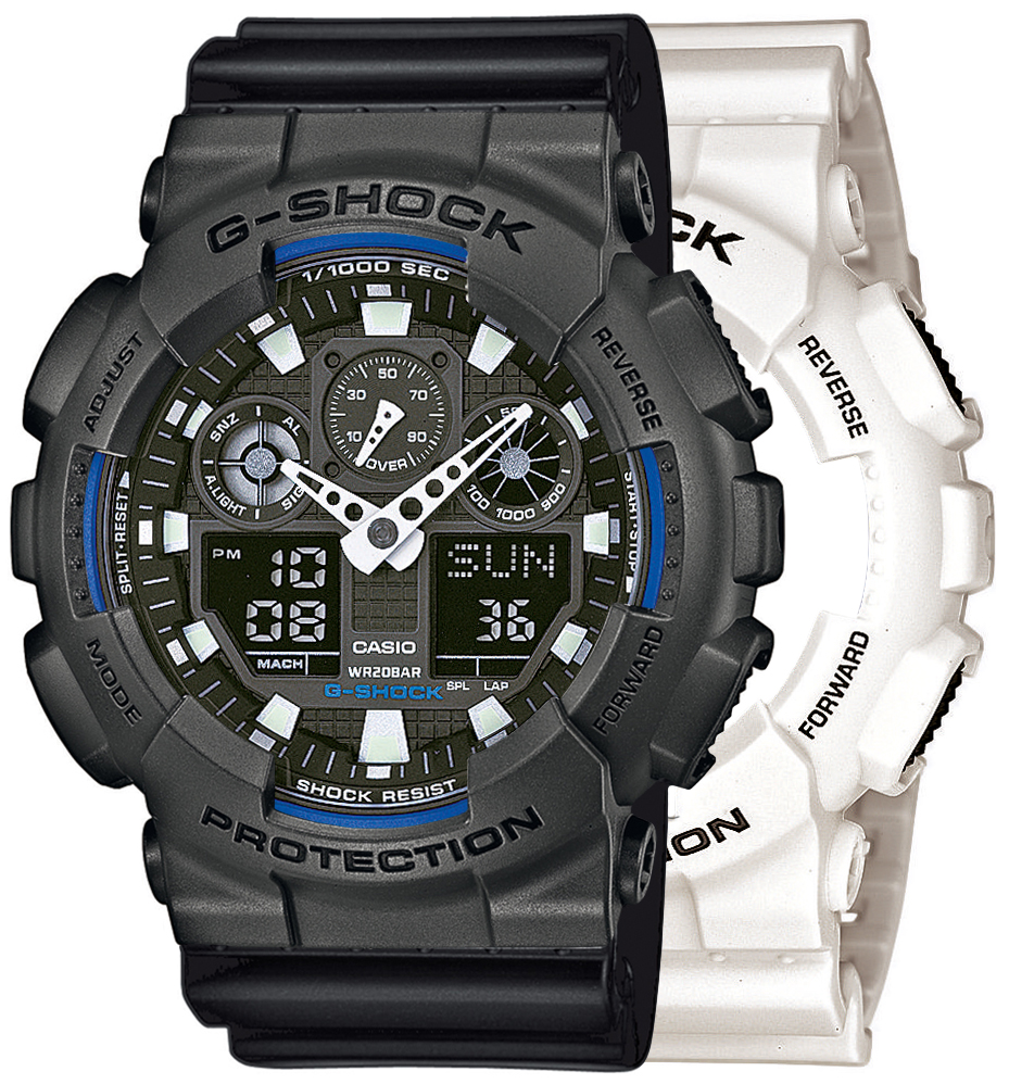 G-SHOCK SET GA-100B-7AER + BEZEL 10467795 + PASEK 10536683