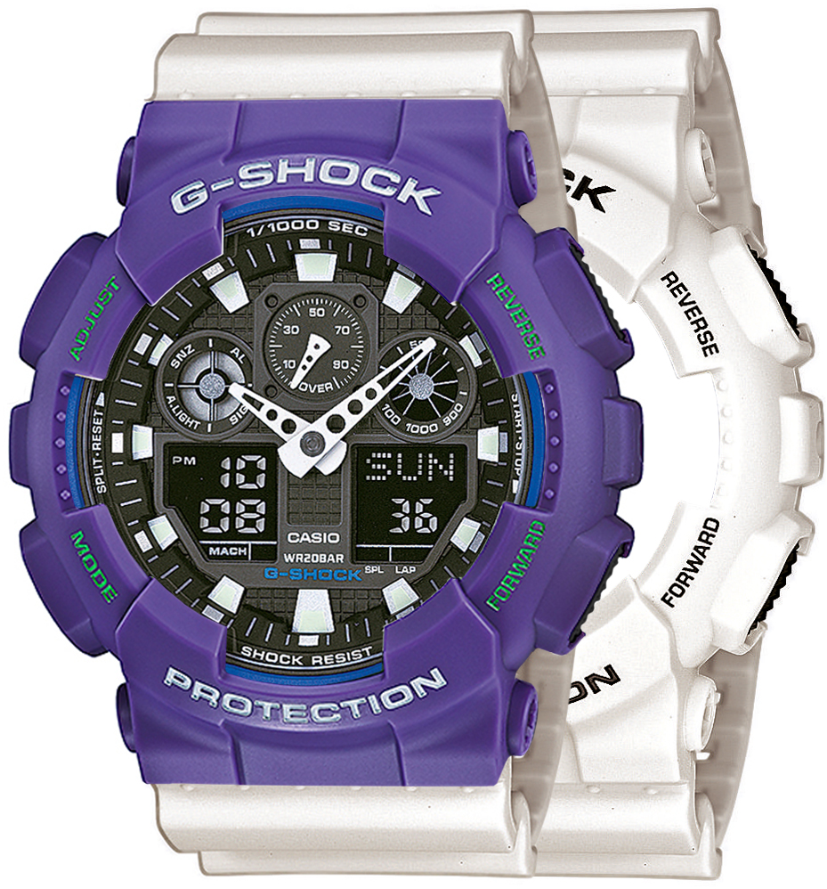 G-SHOCK SET GA-100B-7AER + BEZEL 10498250 + PASEK 10395227