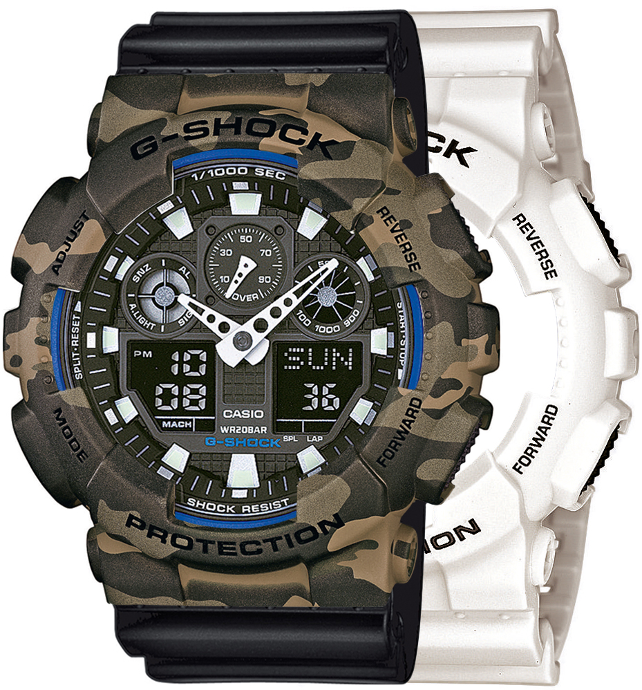 G-SHOCK SET GA-100B-7AER + BEZEL 10507070 + PASEK 10536683