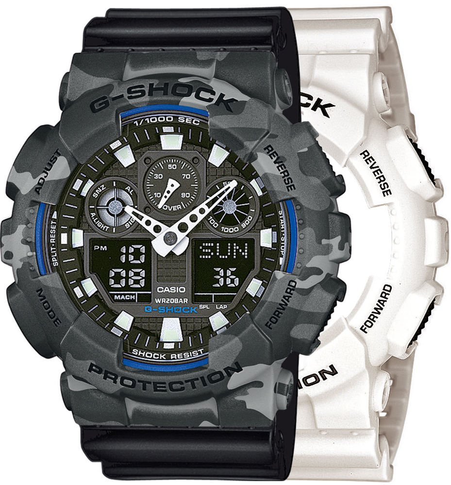 G-SHOCK SET GA-100B-7AER + BEZEL 10507071 + PASEK 10536683