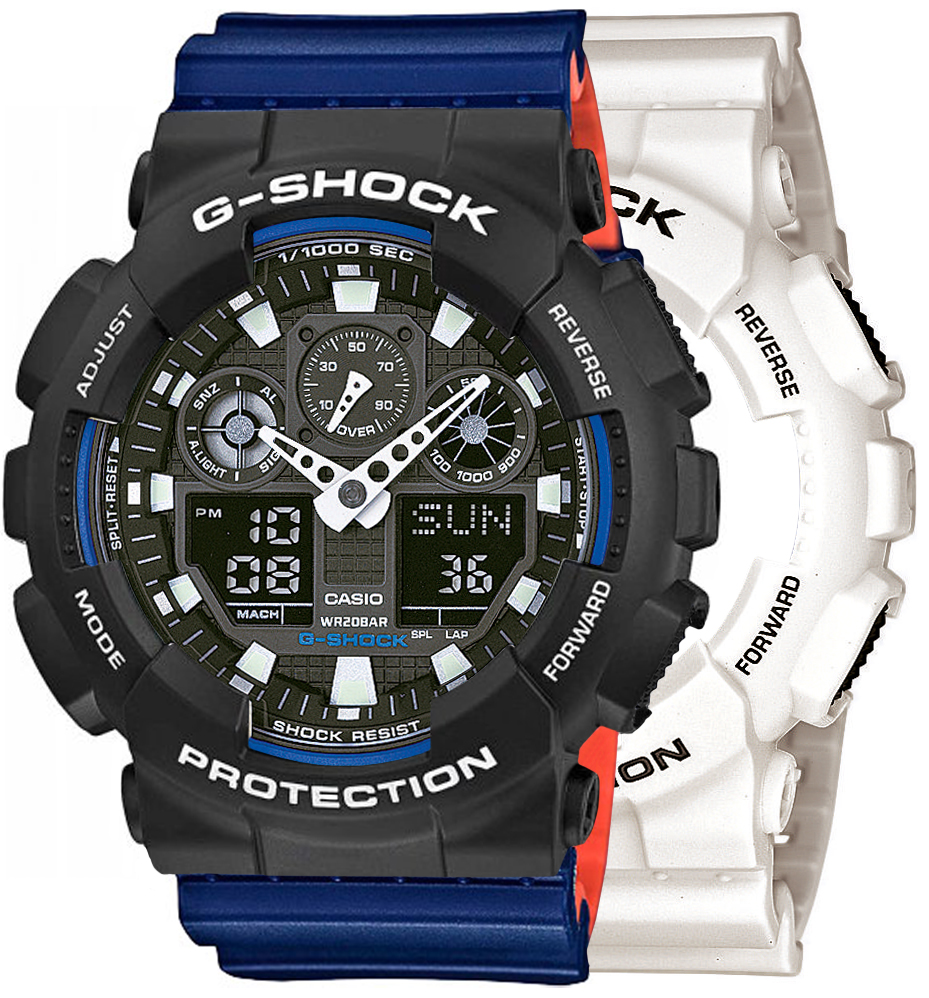  Casio G-SHOCK SET GA-100B-7AER + BEZEL 10508136 + PASEK 10527467 