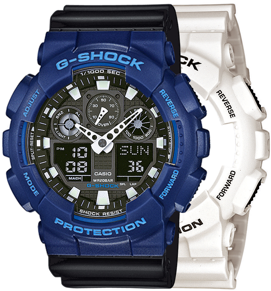 G-SHOCK SET GA-100B-7AER + BEZEL 10527398 + PASEK 10536683