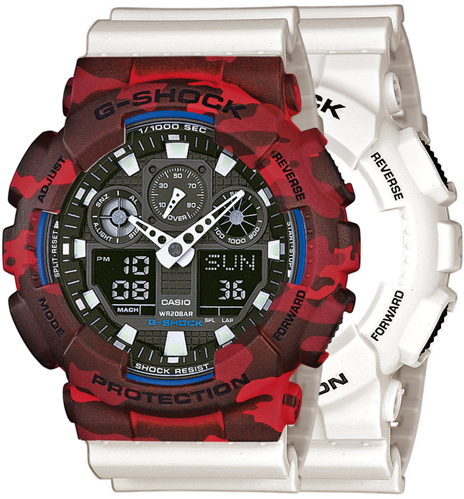 G-SHOCK SET GA-100B-7AER + BEZEL 10530688 + PASEK 10395227