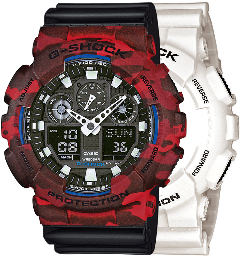 G-SHOCK SET GA-100B-7AER + BEZEL 10530688 + PASEK 10536683