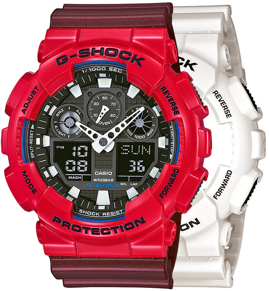 G-SHOCK SET GA-100B-7AER + BEZEL 10557822 + PASEK 10477355