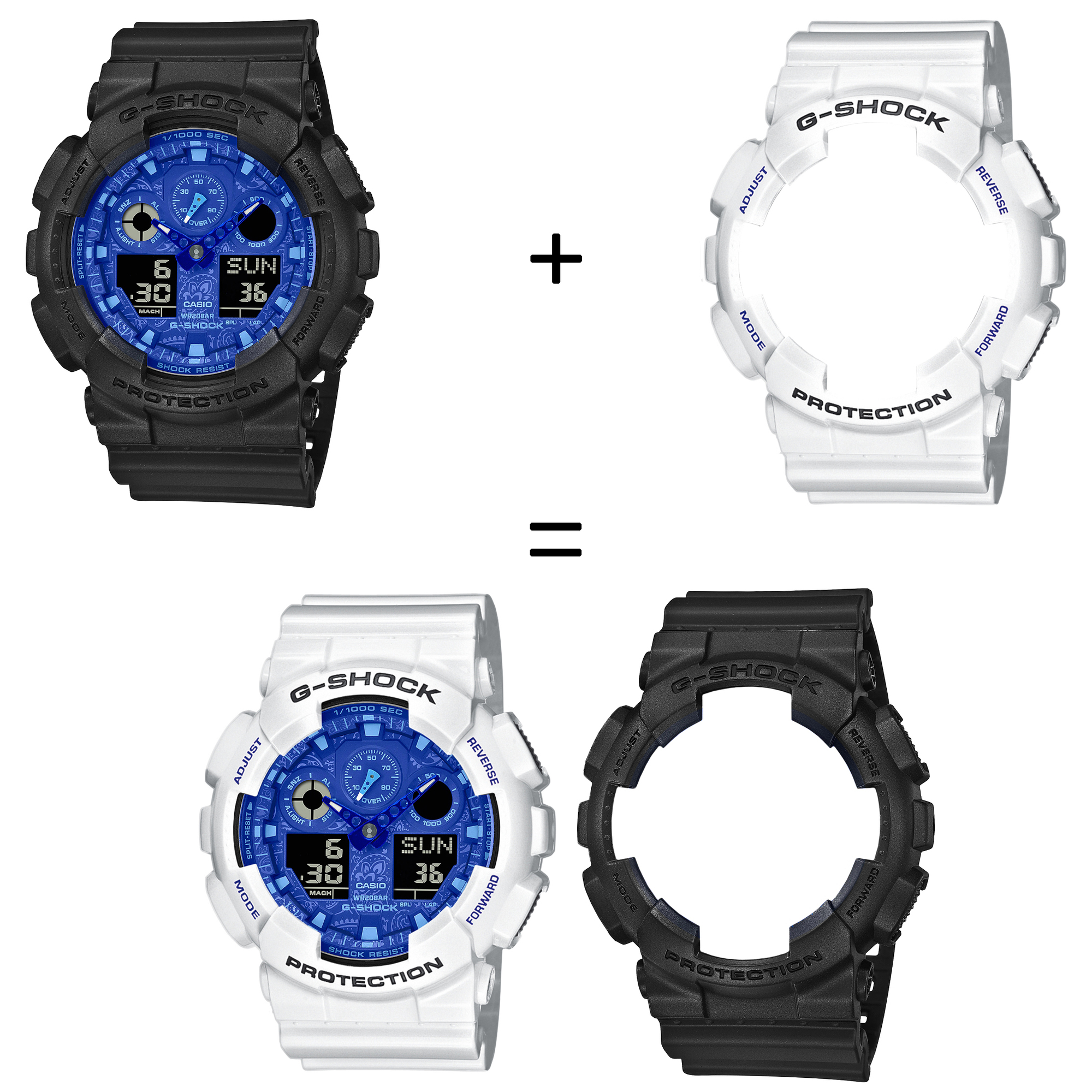 Casio SET GA-100BP-1AER + BEZEL 10347600 + PASEK 10347710 zegarek - miniatura 2