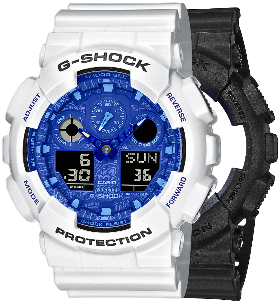 G-SHOCK SET GA-100BP-1AER + BEZEL 10347600 + PASEK 10430571