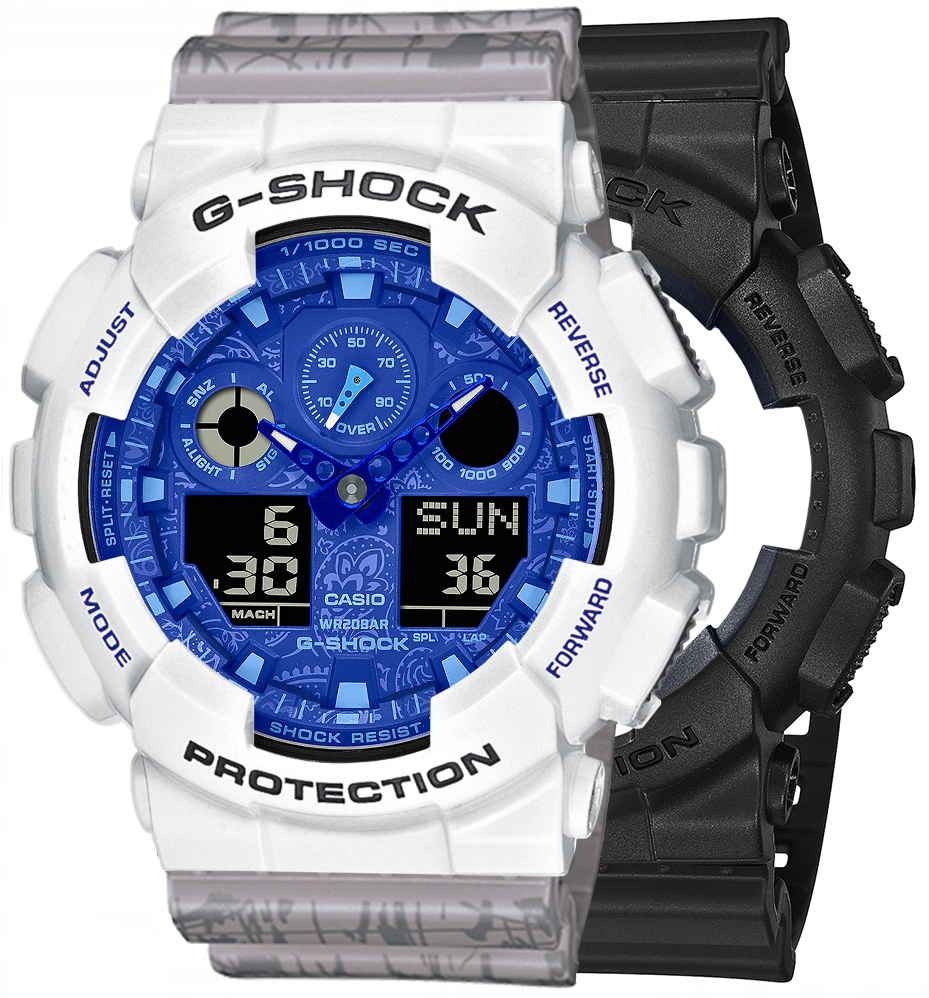 G-SHOCK SET GA-100BP-1AER + BEZEL 10347600 + PASEK 10498174