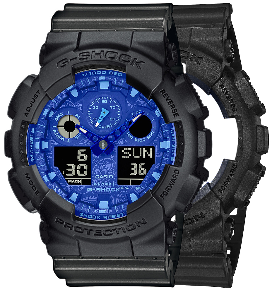 G-SHOCK SET GA-100BP-1AER + BEZEL 10358741 + PASEK 10467764
