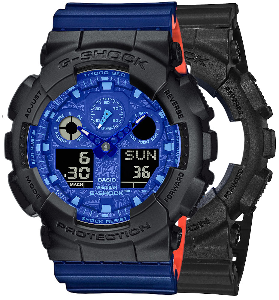 G-SHOCK SET GA-100BP-1AER + BEZEL 10358741 + PASEK 10527467