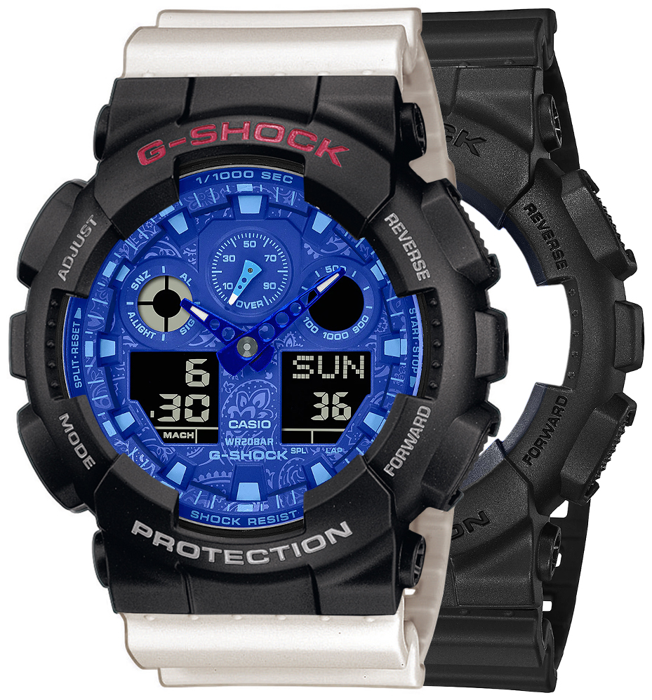 G-SHOCK SET GA-100BP-1AER + BEZEL 10378531 + PASEK 10395227