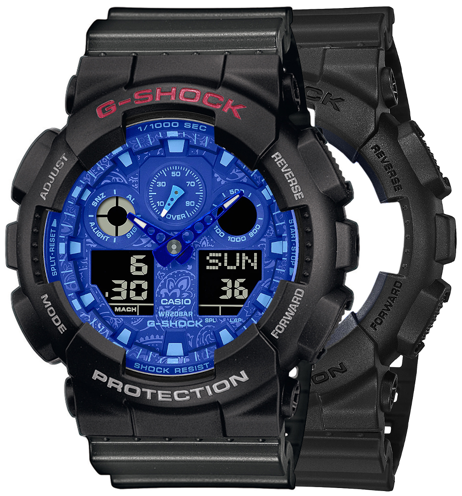 G-SHOCK SET GA-100BP-1AER + BEZEL 10378531 + PASEK 10467764
