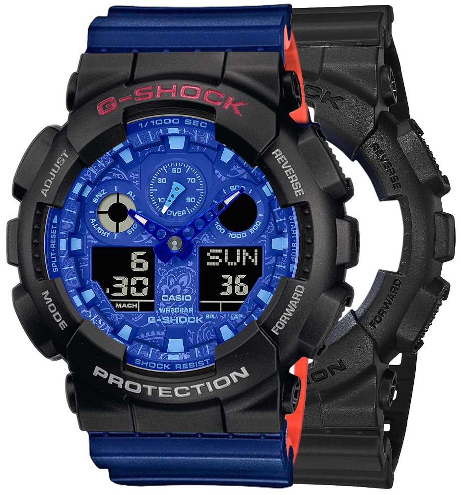 G-SHOCK SET GA-100BP-1AER + BEZEL 10378531 + PASEK 10527467