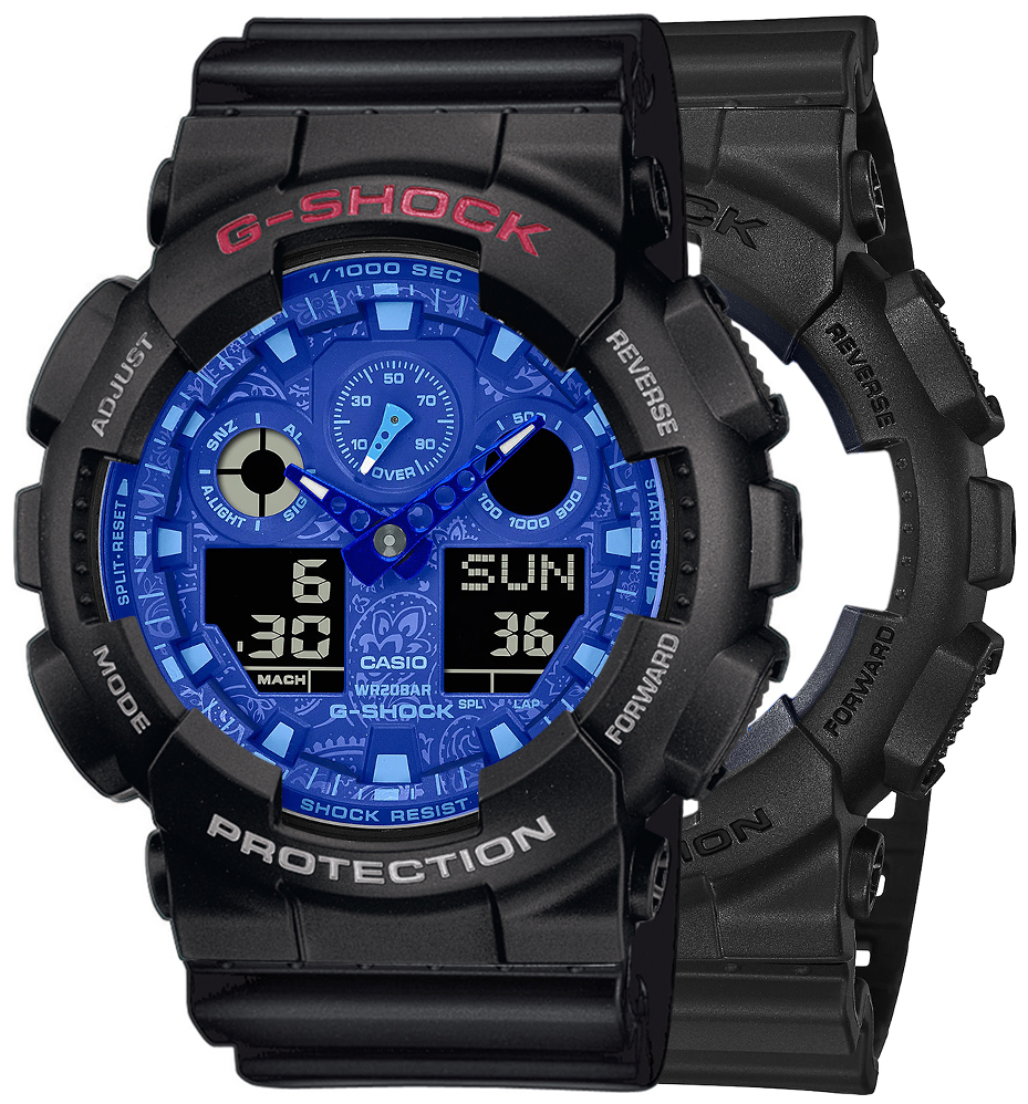 G-SHOCK SET GA-100BP-1AER + BEZEL 10378531 + PASEK 10536683