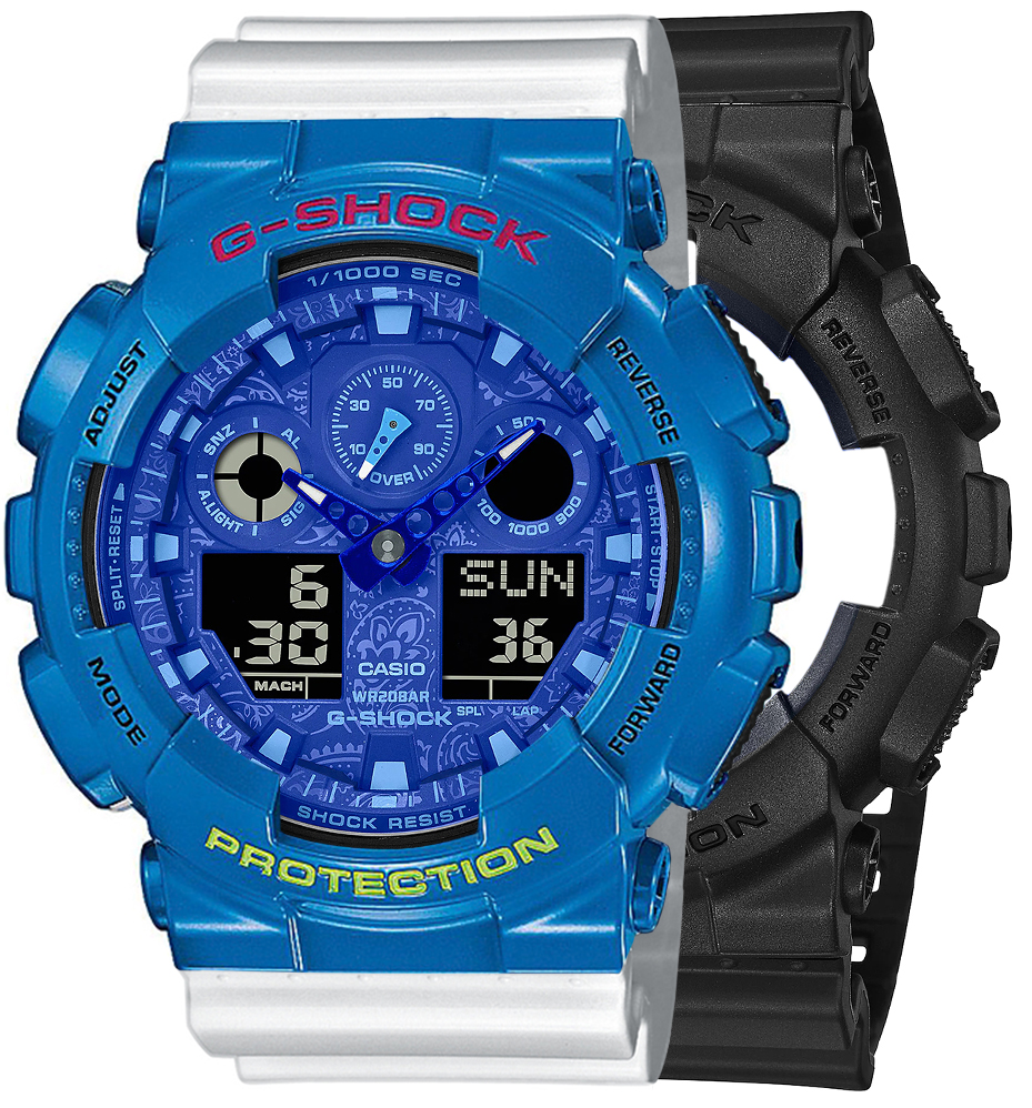 G-SHOCK SET GA-100BP-1AER + BEZEL 10388974 + PASEK 10347710