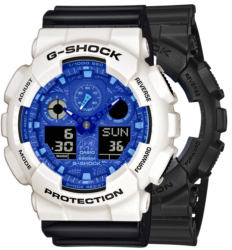 G-SHOCK SET GA-100BP-1AER + BEZEL 10395292 + PASEK 10347688