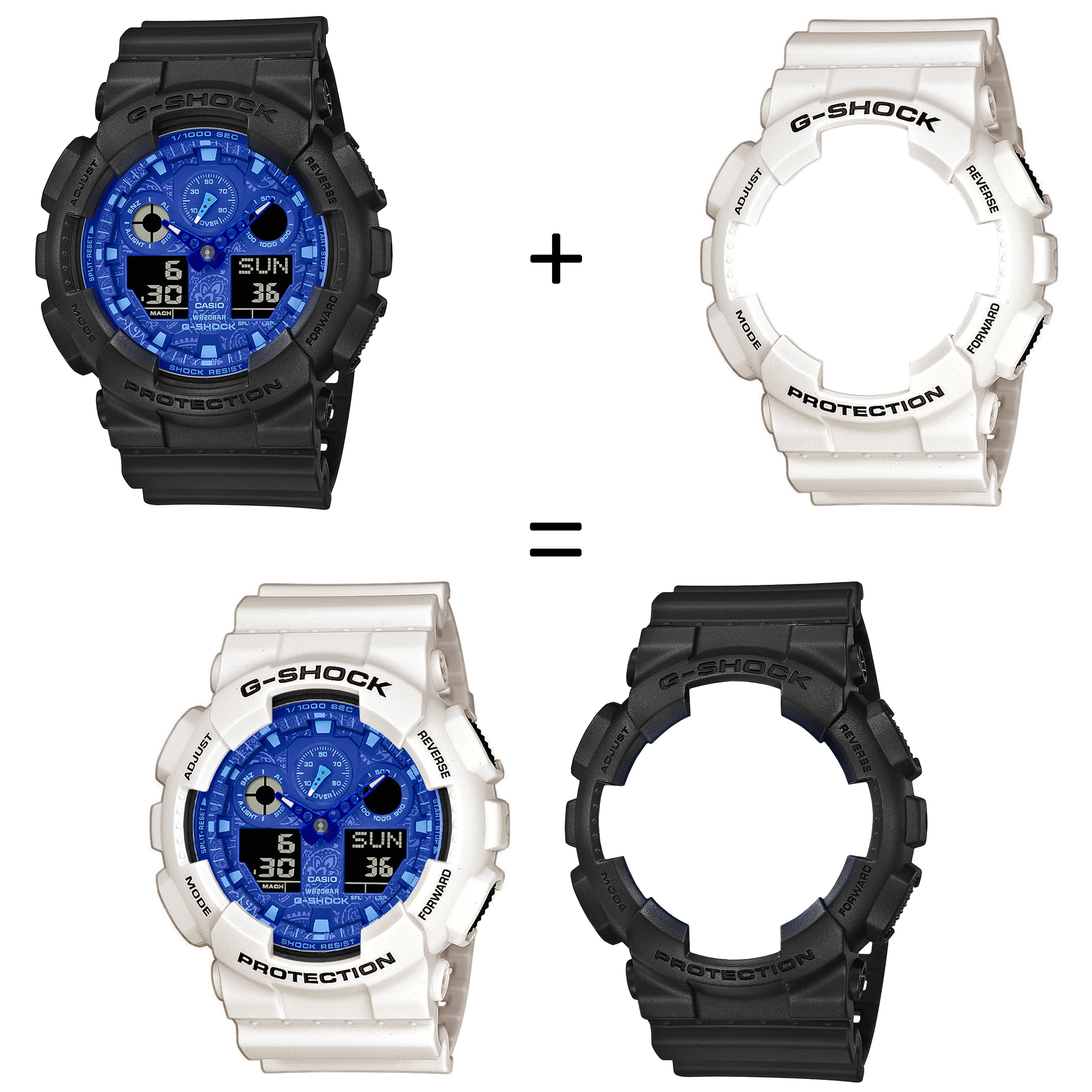 Casio SET GA-100BP-1AER + BEZEL 10395292 + PASEK 10395227 zegarek - miniatura 2