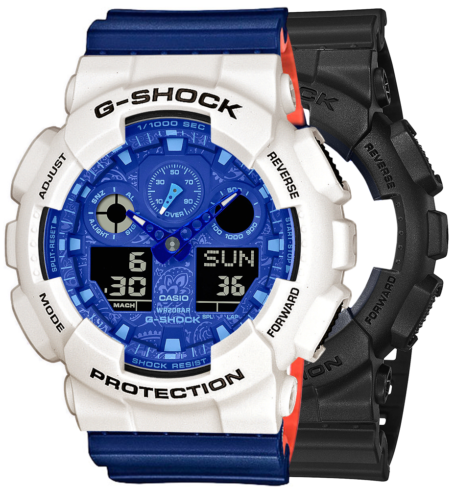 G-SHOCK SET GA-100BP-1AER + BEZEL 10395292 + PASEK 10527467
