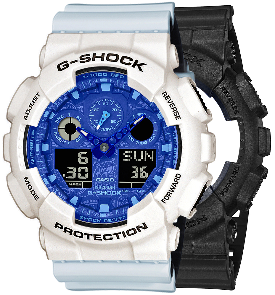 G-SHOCK SET GA-100BP-1AER + BEZEL 10395292 + PASEK 10527469