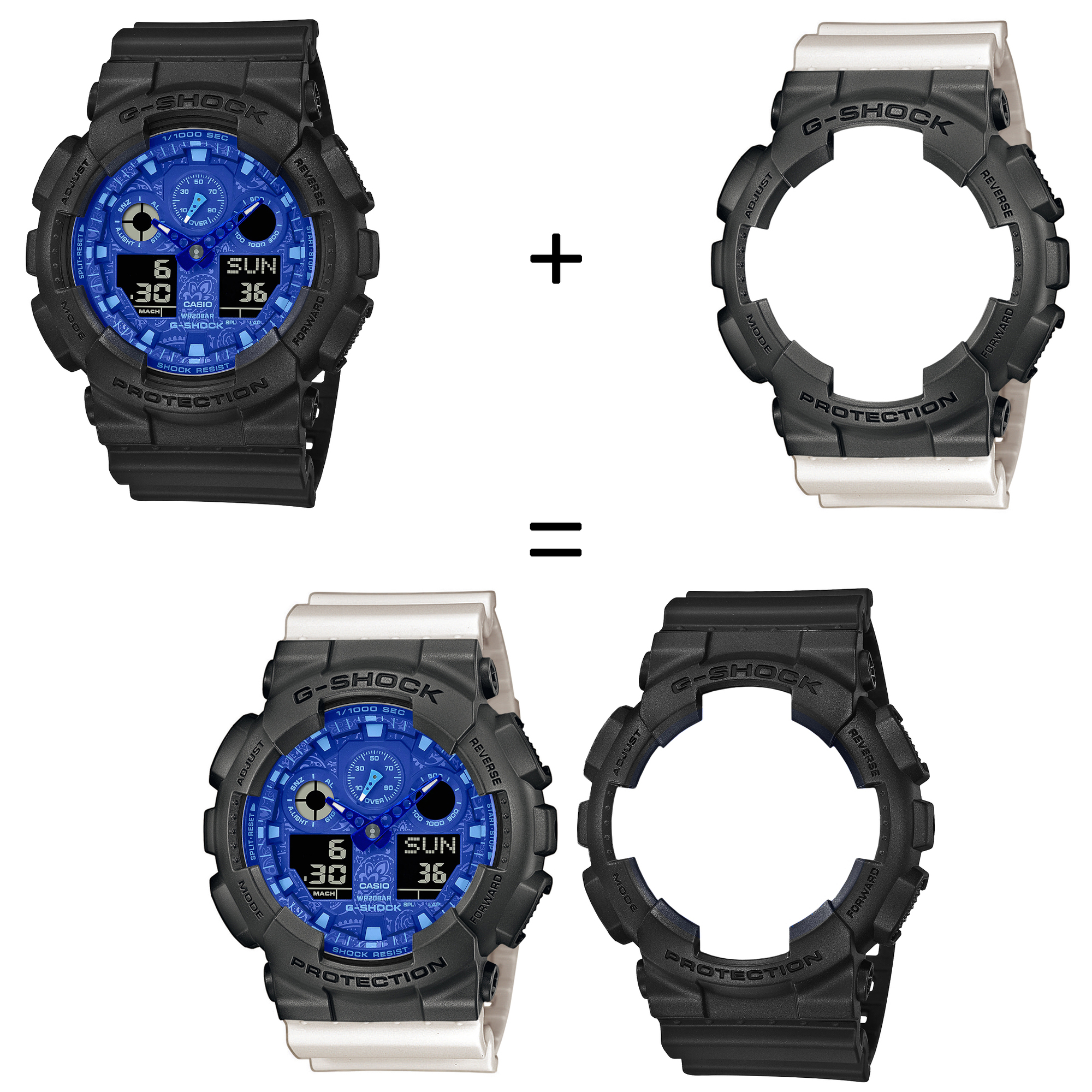 Casio SET GA-100BP-1AER + BEZEL 10467795 + PASEK 10395227 zegarek - miniatura 2