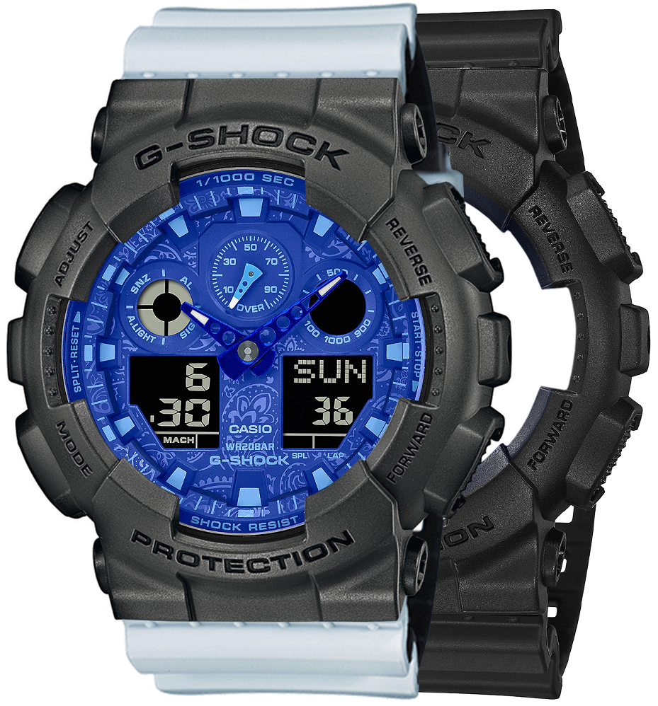 G-SHOCK SET GA-100BP-1AER + BEZEL 10467795 + PASEK 10527469