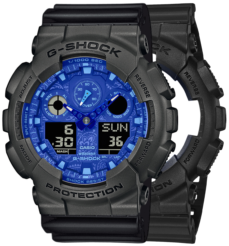 G-SHOCK SET GA-100BP-1AER + BEZEL 10467795 + PASEK 10536683
