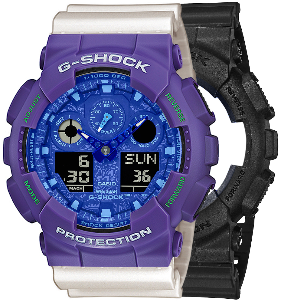 G-SHOCK SET GA-100BP-1AER + BEZEL 10498250 + PASEK 10395227