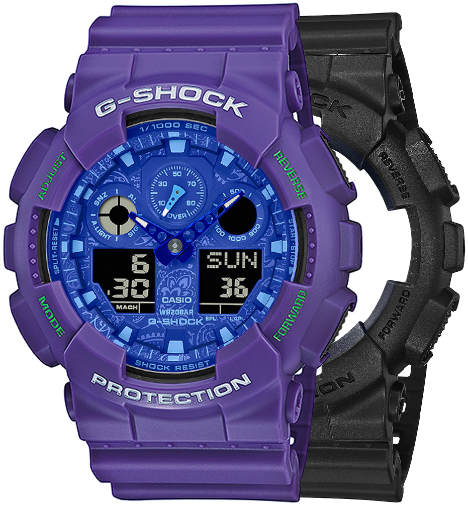 G-SHOCK SET GA-100BP-1AER + BEZEL 10498250 + PASEK 10498156