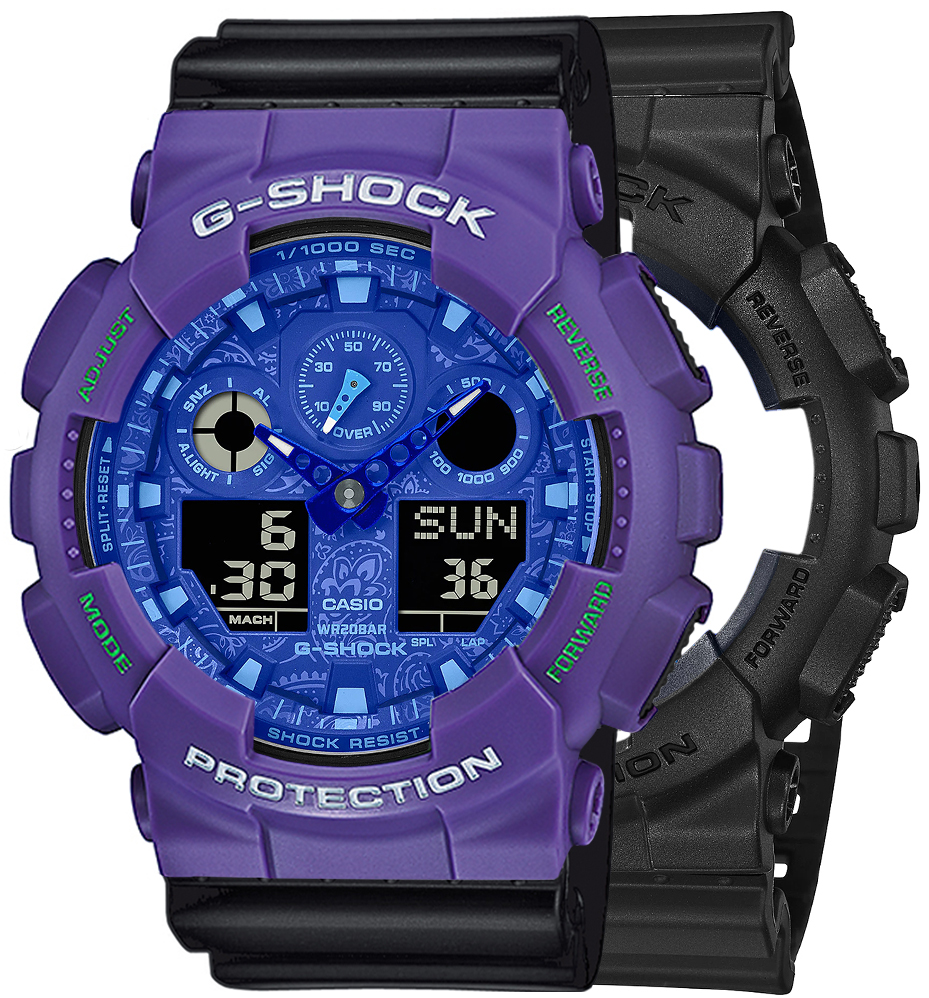 G-SHOCK SET GA-100BP-1AER + BEZEL 10498250 + PASEK 10536683