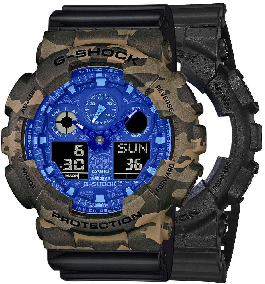 G-SHOCK SET GA-100BP-1AER + BEZEL 10507070 + PASEK 10347688