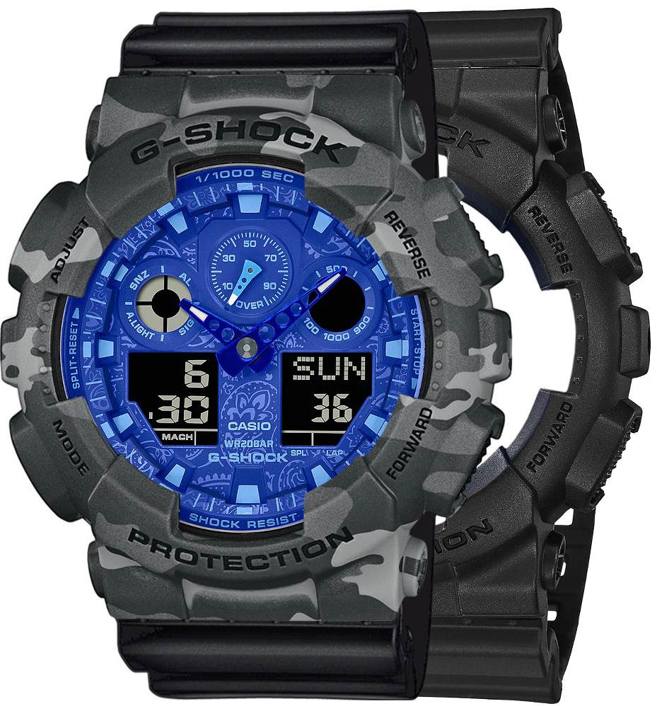 G-SHOCK SET GA-100BP-1AER + BEZEL 10507071 + PASEK 10536683