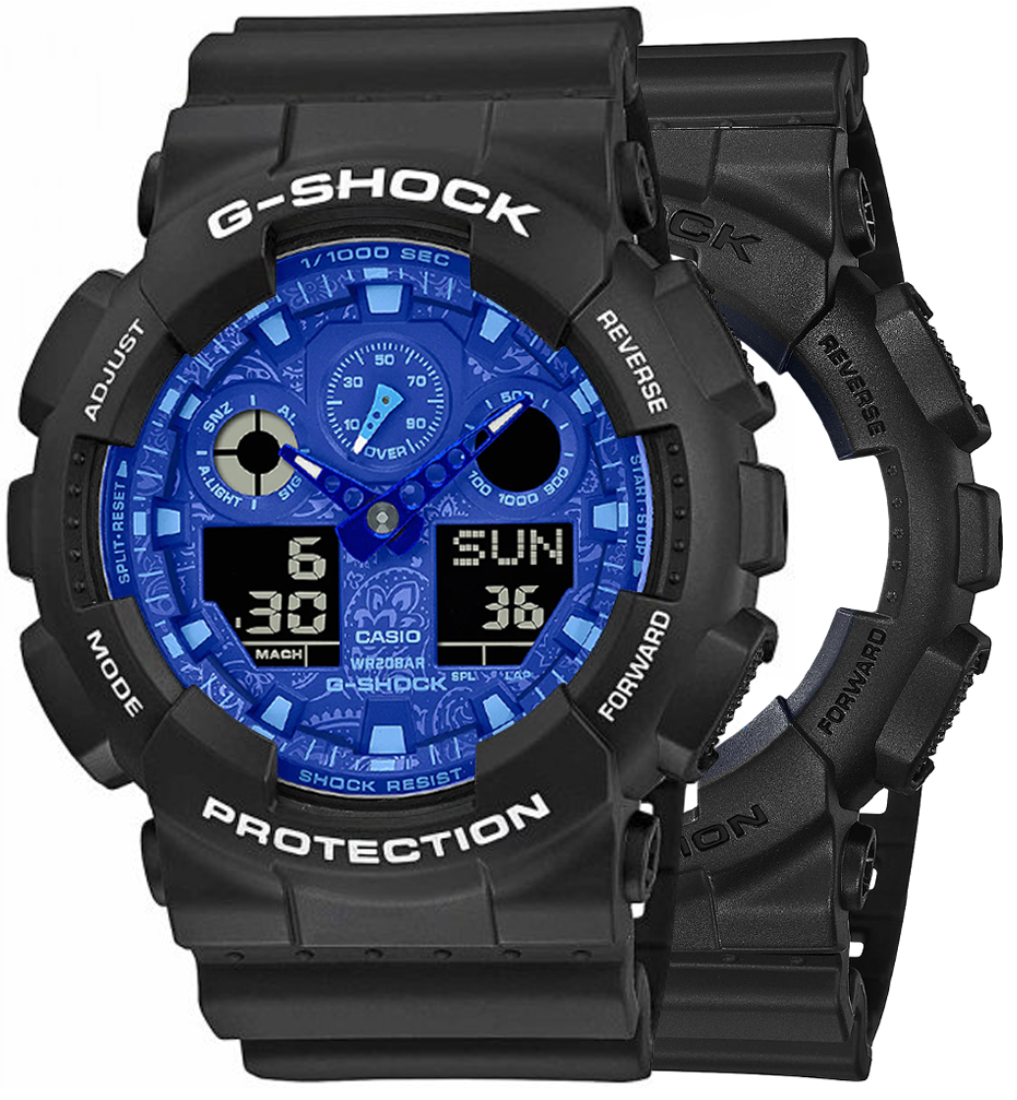 G-SHOCK SET GA-100BP-1AER + BEZEL 10508136 + PASEK 10347688