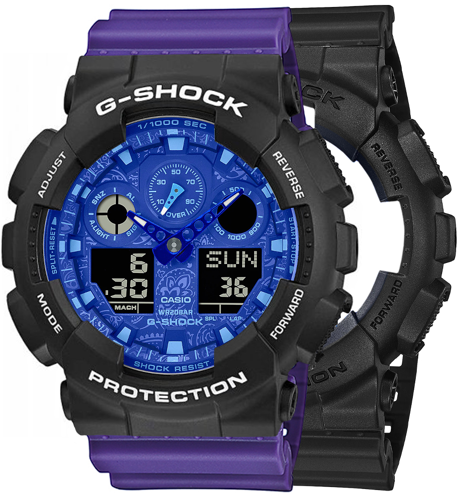 G-SHOCK SET GA-100BP-1AER + BEZEL 10508136 + PASEK 10498156