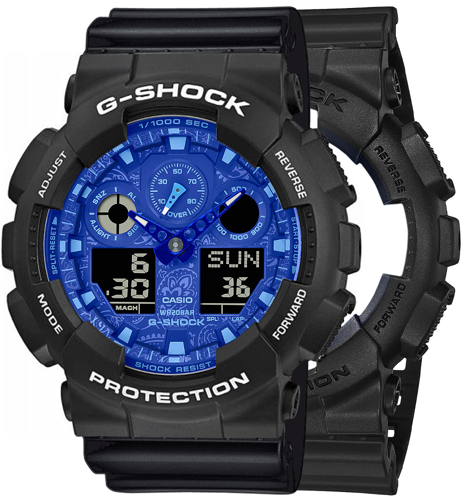 G-SHOCK SET GA-100BP-1AER + BEZEL 10508136 + PASEK 10536683