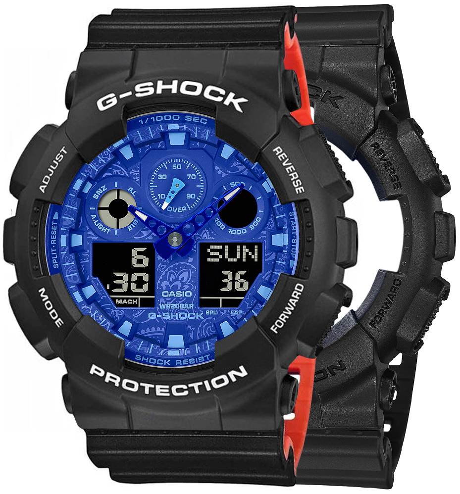 G-SHOCK SET GA-100BP-1AER + BEZEL 10508136 + PASEK 10577142