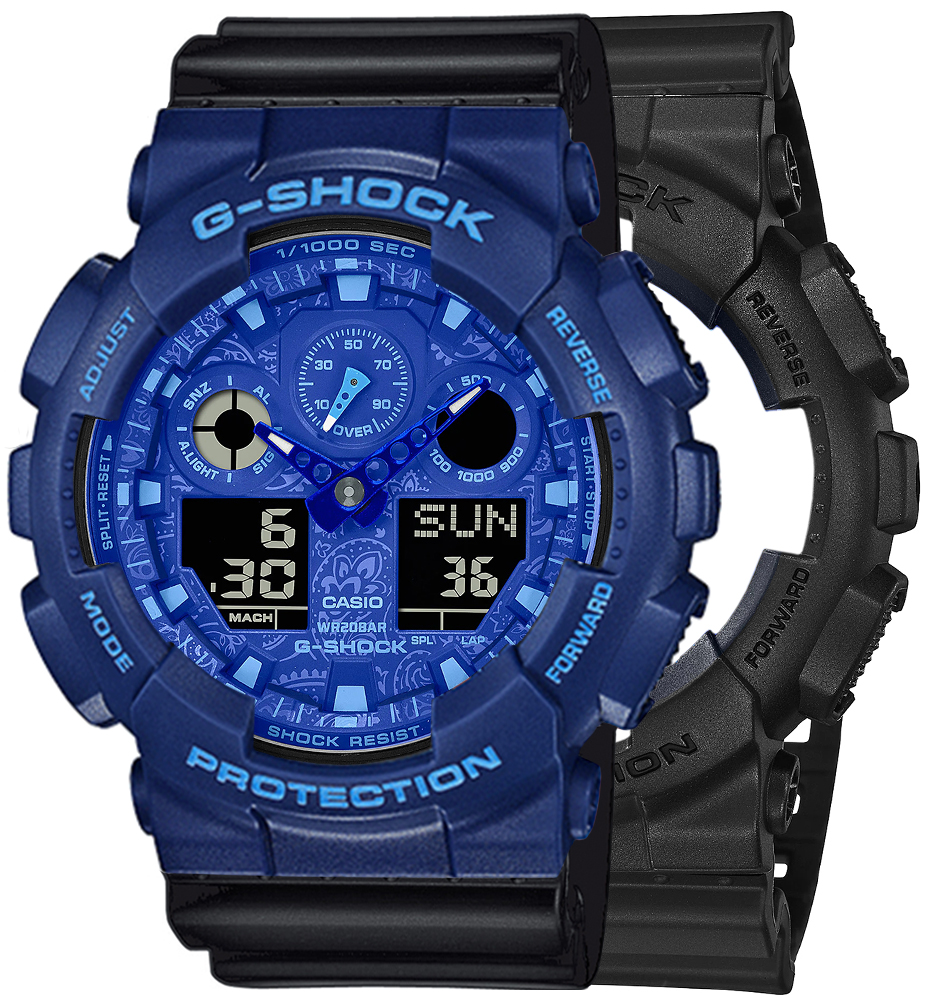 G-SHOCK SET GA-100BP-1AER + BEZEL 10527398 + PASEK 10347688
