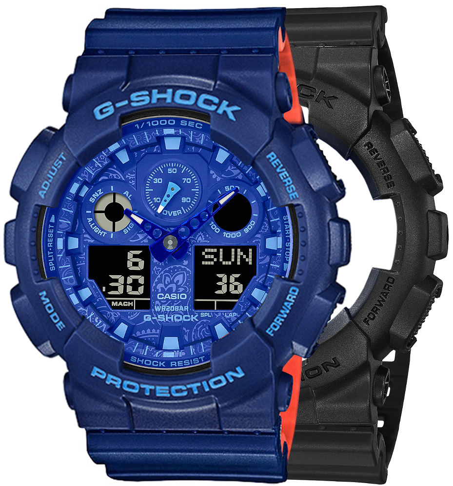 G-SHOCK SET GA-100BP-1AER + BEZEL 10527398 + PASEK 10527467