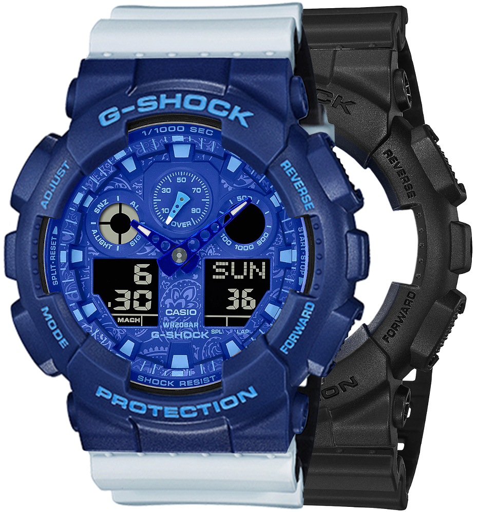 G-SHOCK SET GA-100BP-1AER + BEZEL 10527398 + PASEK 10527469
