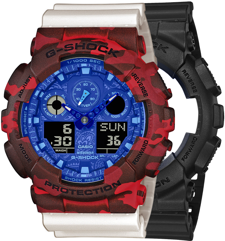 G-SHOCK SET GA-100BP-1AER + BEZEL 10530688 + PASEK 10395227