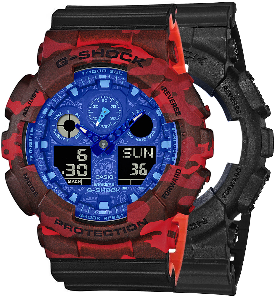 G-SHOCK SET GA-100BP-1AER + BEZEL 10530688 + PASEK 10577142