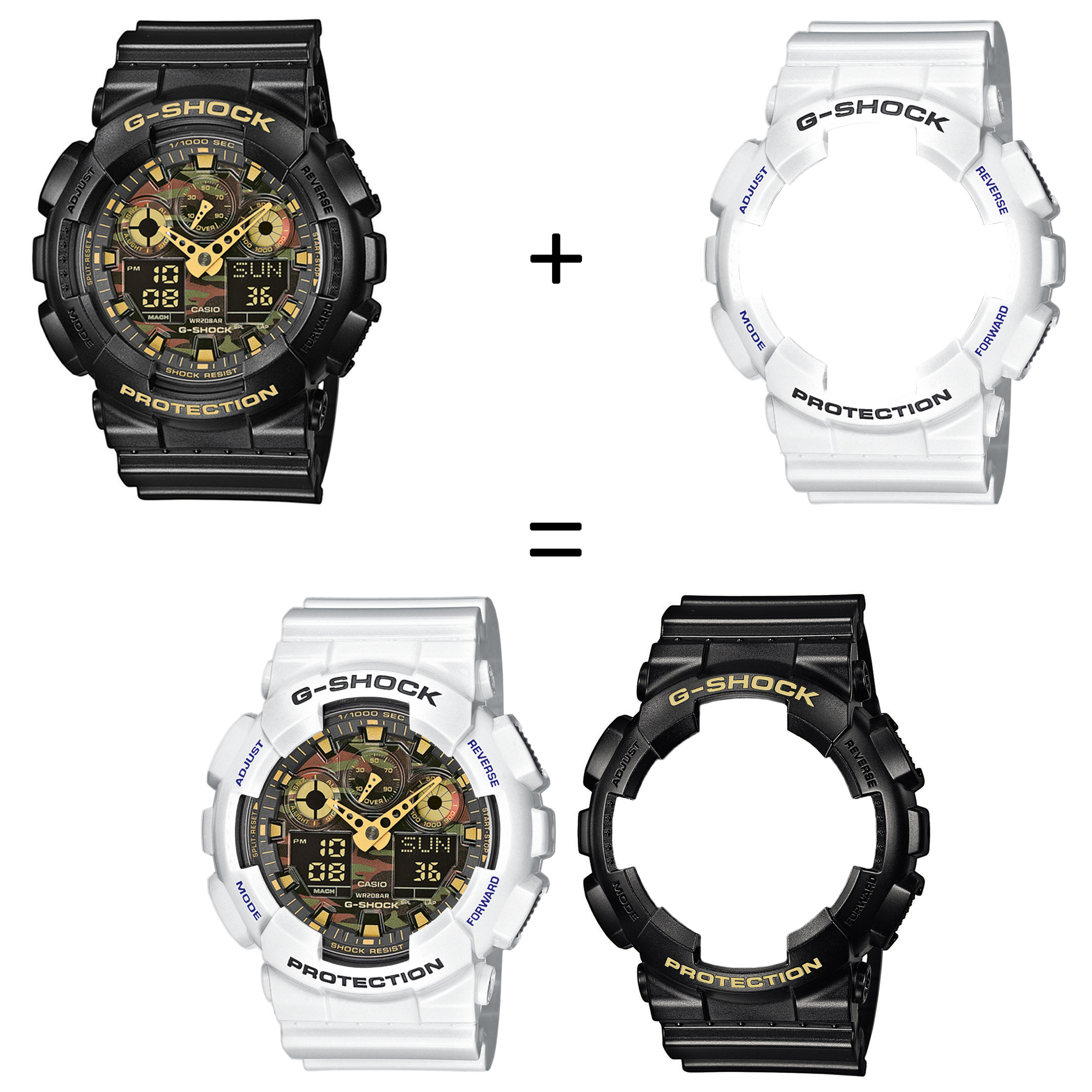 Casio SET GA-100CF-1A9ER + BEZEL 10347600 + PASEK 10347710 zegarek - miniatura 2
