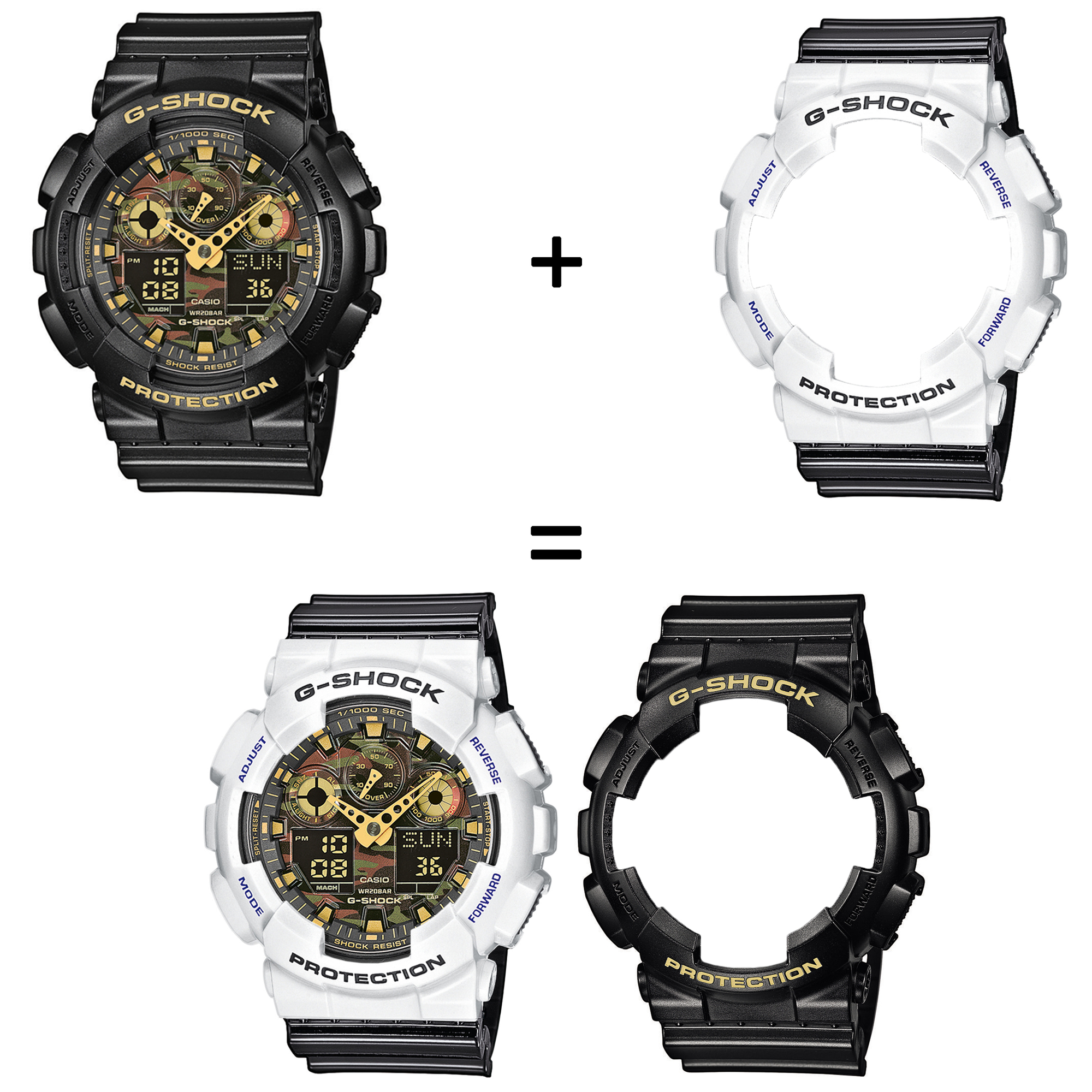 Casio SET GA-100CF-1A9ER + BEZEL 10347600 + PASEK 10378391 zegarek - miniatura 2